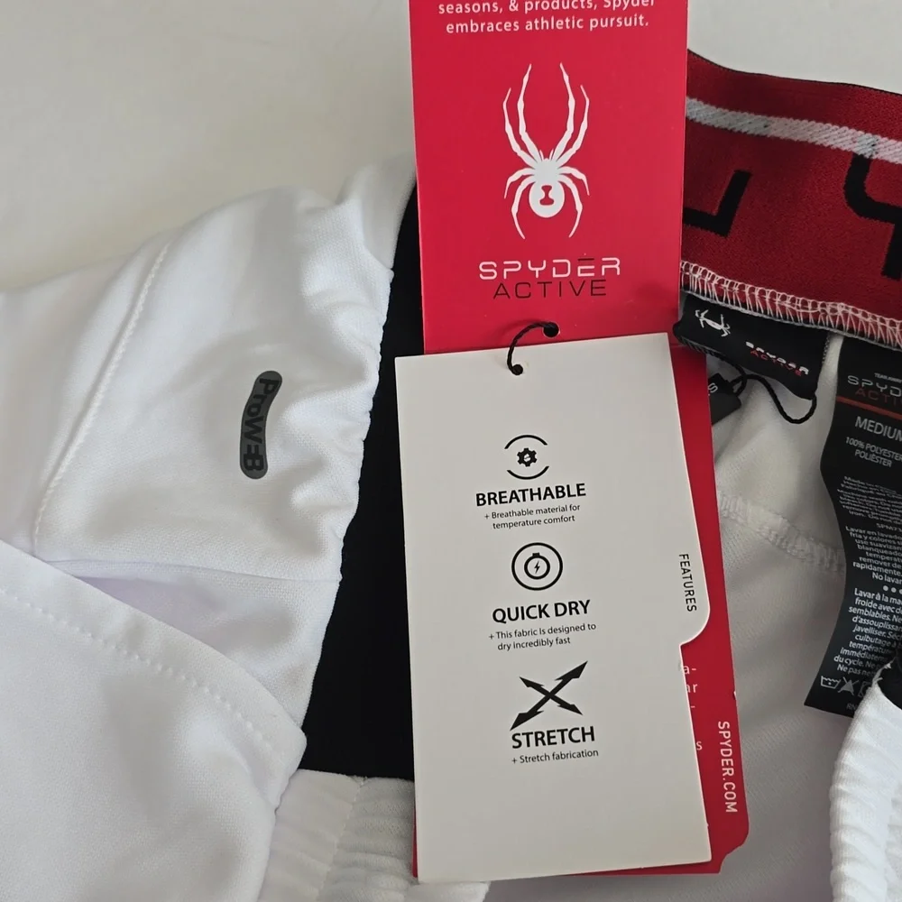 NWT Spyder Men's Active Joggers White Size Medium